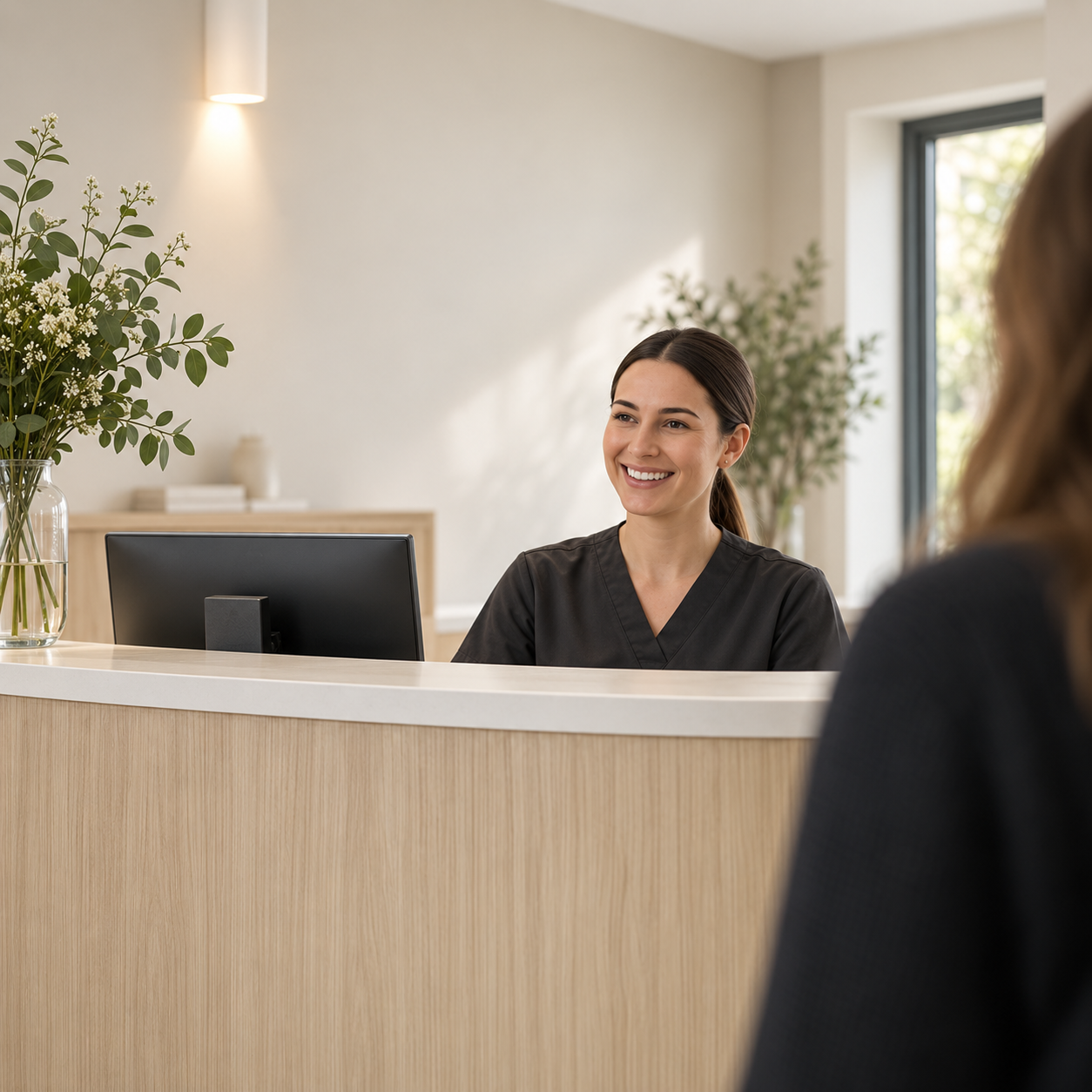 The reception desk